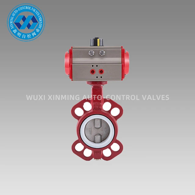 Penumatic Actuator Sveigjanlegur Iron Wafer Butterfly Valve