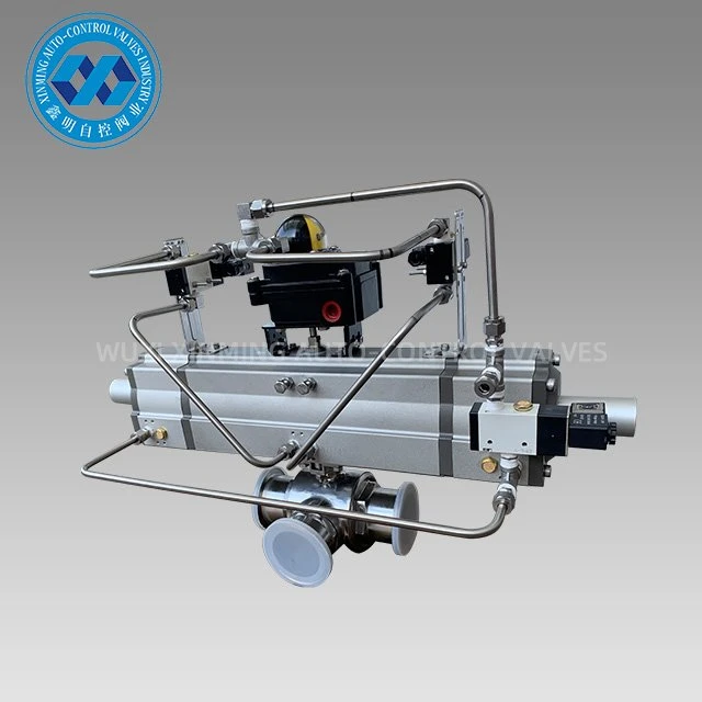 3-vega kúluventill með pneumatic stýrisbúnaði
