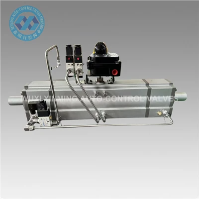 Ál ál þrjú staða 0 gráðu 45 gráðu 90 gráðu við stillanlegan pneumatic stýrivél