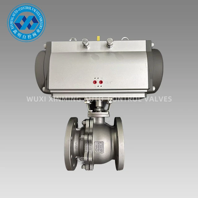 Pneumatic Actuator Málm-í-málm Flanskúluventill