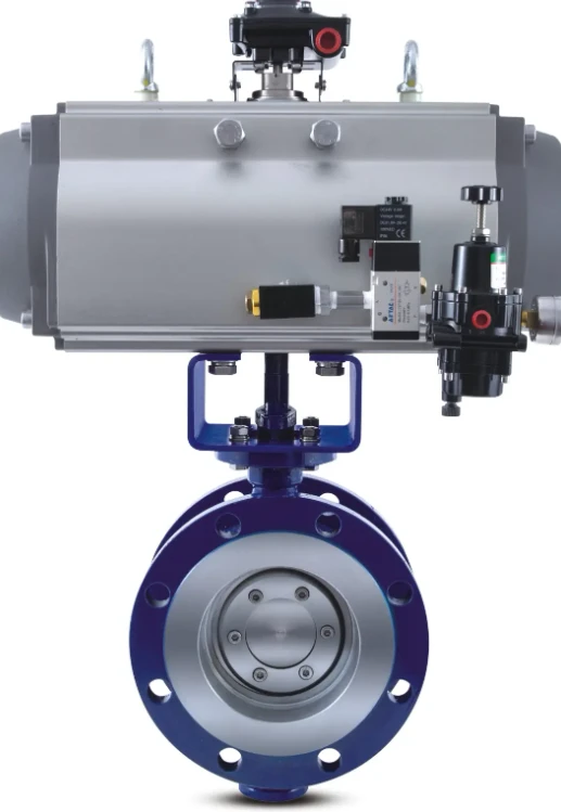 Pneumatic stýrivél-rekin fiðrildi og stimpla lokar