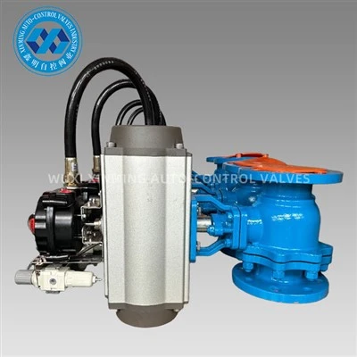 Pneumatic virkjaður kúluventill