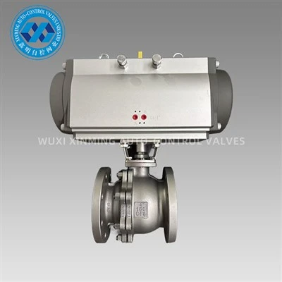 Pneumatic Actuator Málm-í-málm Flanskúluventill