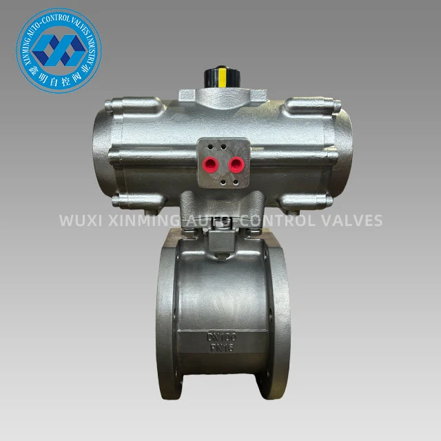 Kúluloki úr ryðfríu stáli með pneumatic stýrisbúnaði