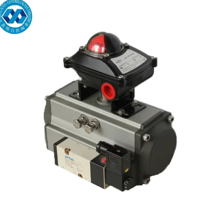 Ventil Airtac Pneumatic Cylinder Actuator með stýrisstöðuvísi